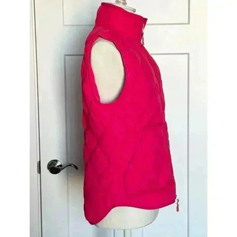 J. Crew Womens Excursion Vest Hot Pink Down Filled Diamond Quilted Sz S
